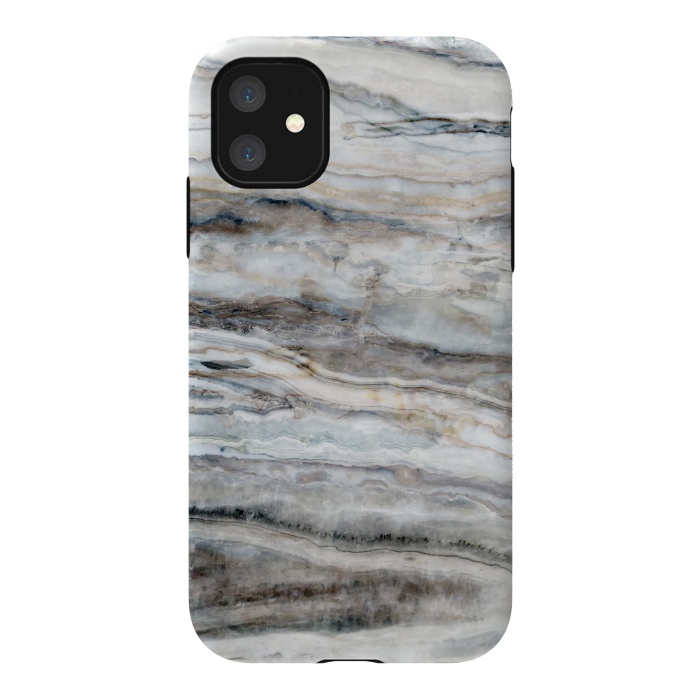 iPhone 11 StrongFit Blue and White Marble I by amini54