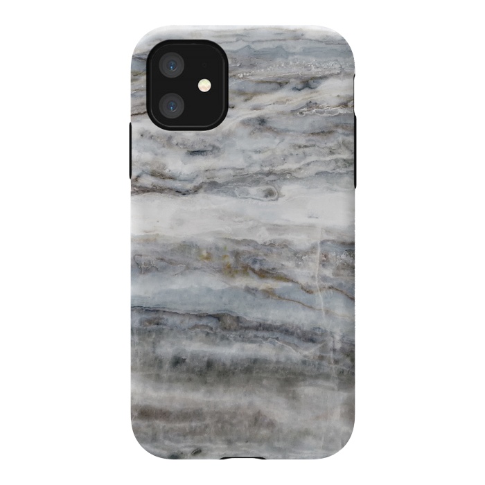 iPhone 11 StrongFit Blue and White Marble II by amini54