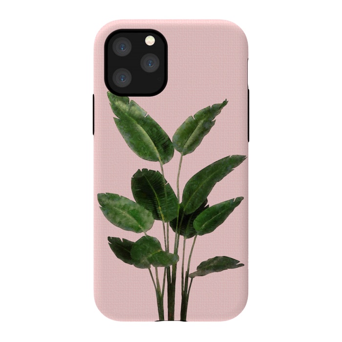 iPhone 11 Pro StrongFit Bird of Paradise Plant on Pink by amini54