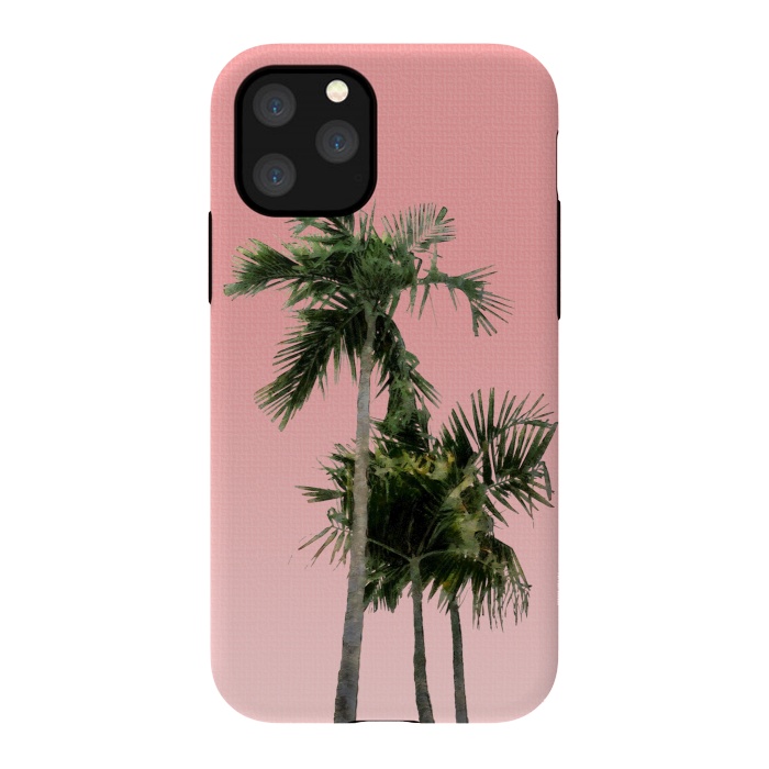 iPhone 11 Pro StrongFit Palm Trees on Pink by amini54