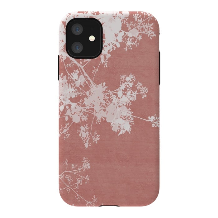 iPhone 11 StrongFit  Flowering Tree on Red by amini54