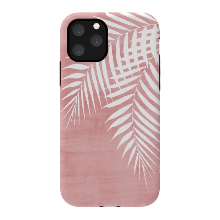 iPhone 11 Pro StrongFit  Palm Leaves on Pink by amini54