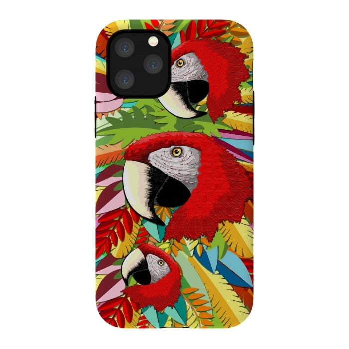 iPhone 11 Pro StrongFit Macaw Parrot Paper Craft Digital Art by BluedarkArt