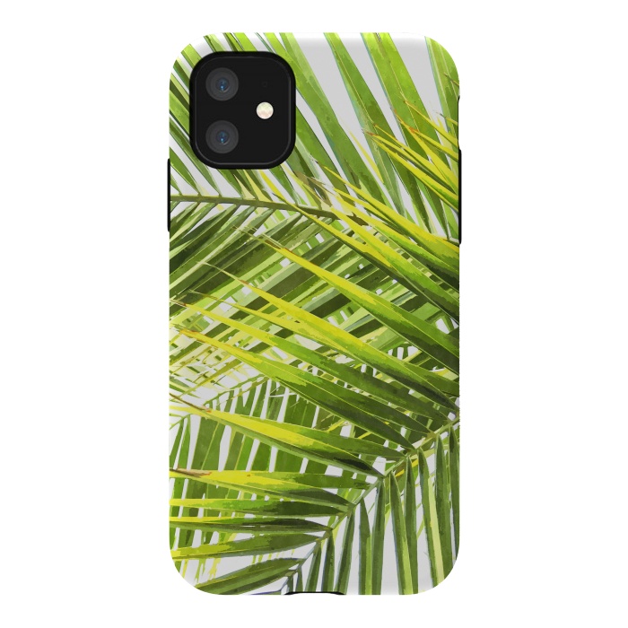iPhone 11 StrongFit Palm Leaves Tropical Plant by Alemi