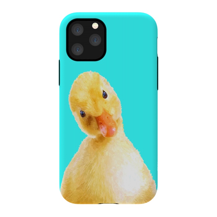 iPhone 11 Pro StrongFit Duckling Turquoise Background by Alemi