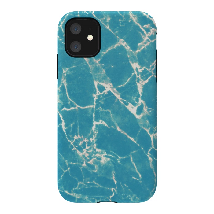 iPhone 11 StrongFit Bright blue marble by Oana 