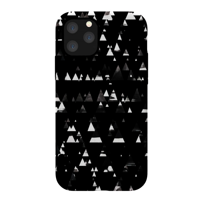 iPhone 11 Pro StrongFit Black and white triangles pine forest by Oana 