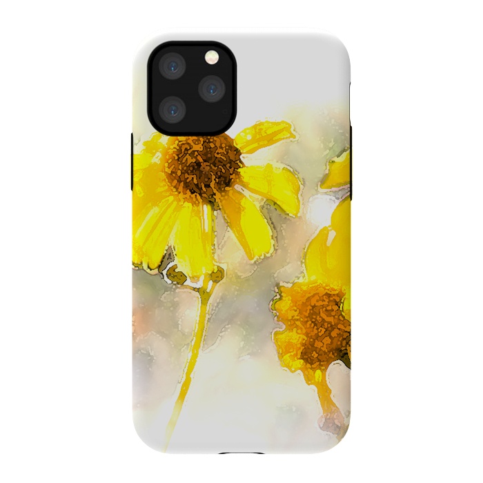 iPhone 11 Pro StrongFit #freshness #watercolors #sunflower #sun #light by Bledi