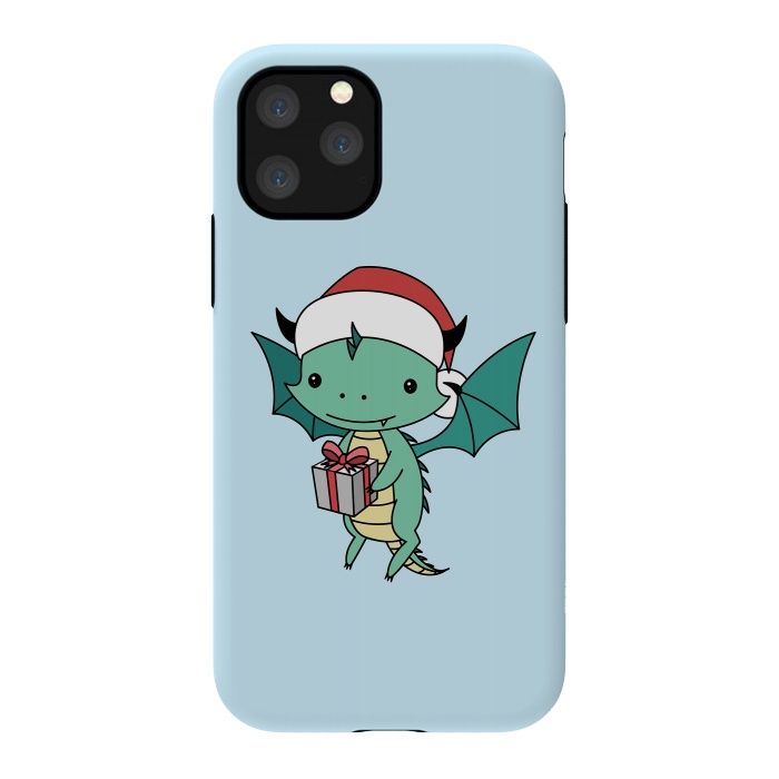 iPhone 11 Pro StrongFit Christmas dragon by Laura Nagel