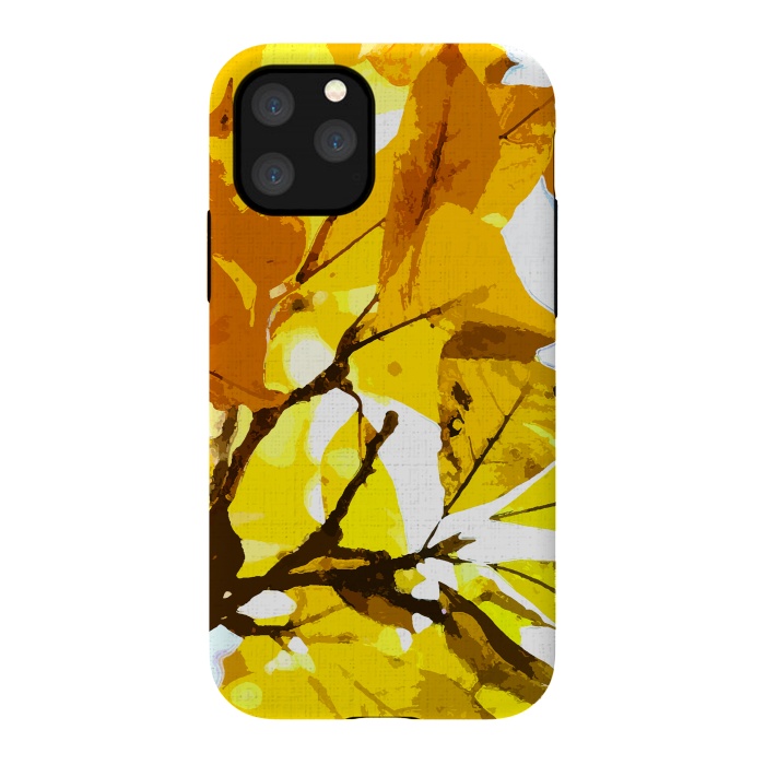 iPhone 11 Pro StrongFit Autumn colors, leaves #oil #on #canvas by Bledi