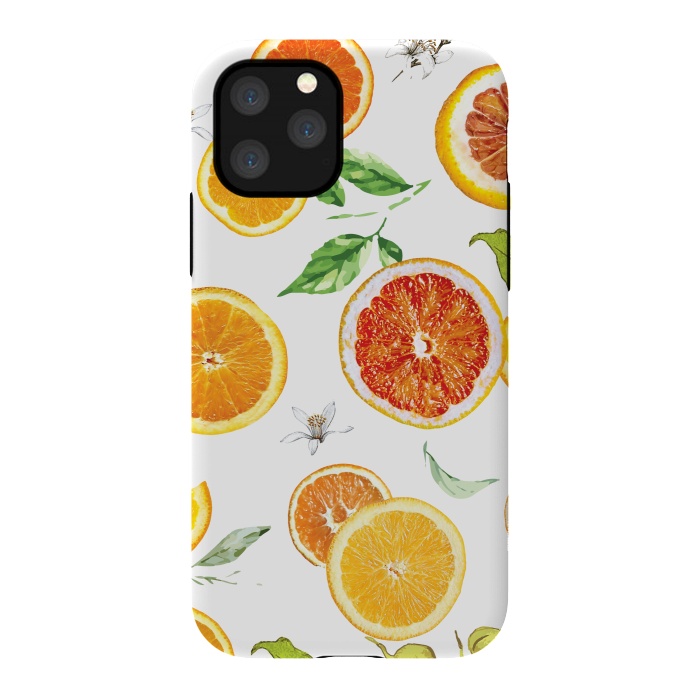 iPhone 11 Pro StrongFit Orange slices 2 #pattern #trendy #style by Bledi