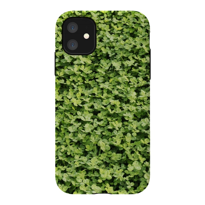 iPhone 11 StrongFit Irish Green Clovers by Takeapic Galicia