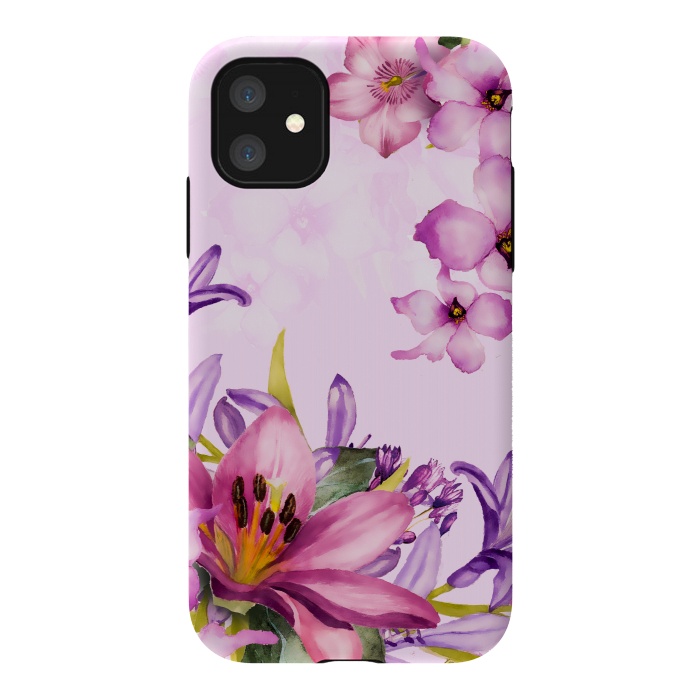 iPhone 11 StrongFit Floral Smile by Creativeaxle