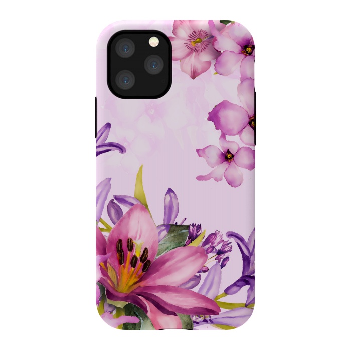 iPhone 11 Pro StrongFit Floral Smile by Creativeaxle