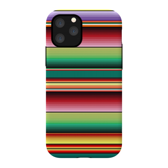 iPhone 11 Pro StrongFit Mexican Fabric Texture Colors Textile by BluedarkArt