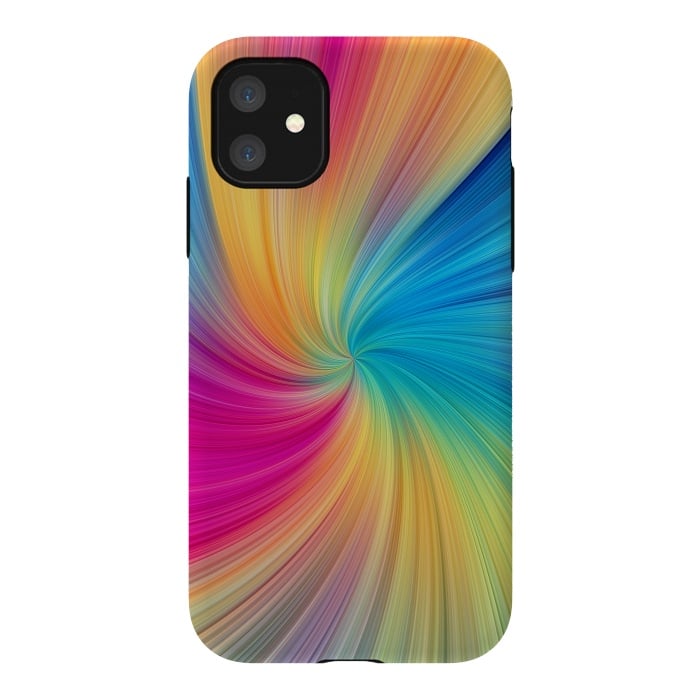 iPhone 11 StrongFit Rainbow Abstract Design by Art Design Works