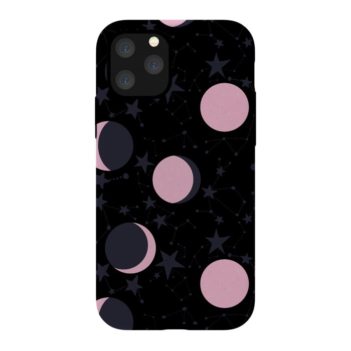 iPhone 11 Pro StrongFit Pink moons on blue by  Utart