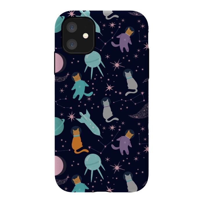 iPhone 11 StrongFit Cats in space by  Utart