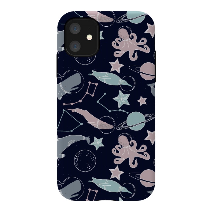 iPhone 11 StrongFit Ocean animals in space by  Utart