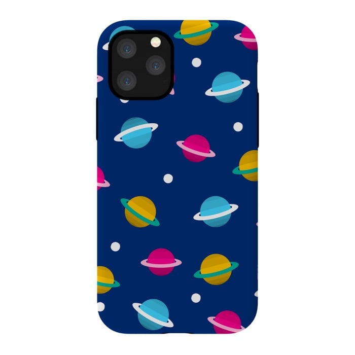 iPhone 11 Pro StrongFit blue space design by MALLIKA