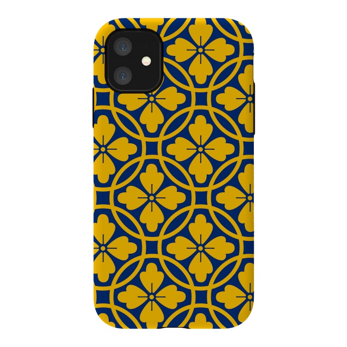 iPhone 11 StrongFit yellow blue cards by MALLIKA