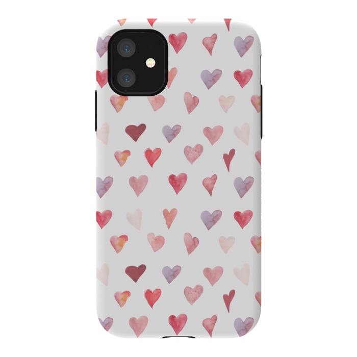 iPhone 11 StrongFit Valentines hearts by  Utart
