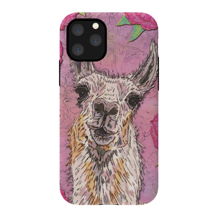 iPhone 11 Pro StrongFit Perfectly Pink Llama by Lotti Brown
