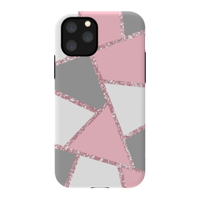 iPhone 11 Pro StrongFit Geometric pink glitters by Jms