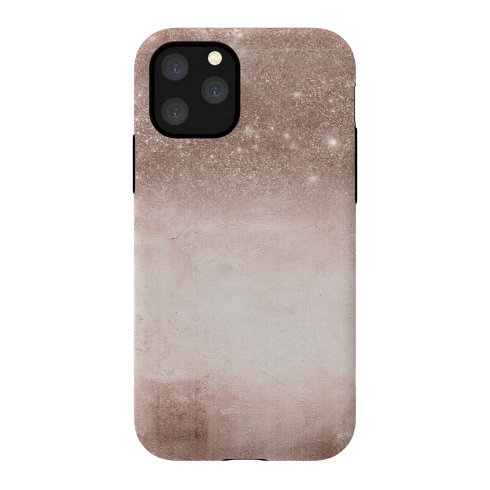 iPhone 11 Pro StrongFit Rose Gold Blush Glitter and  Concrete by  Utart