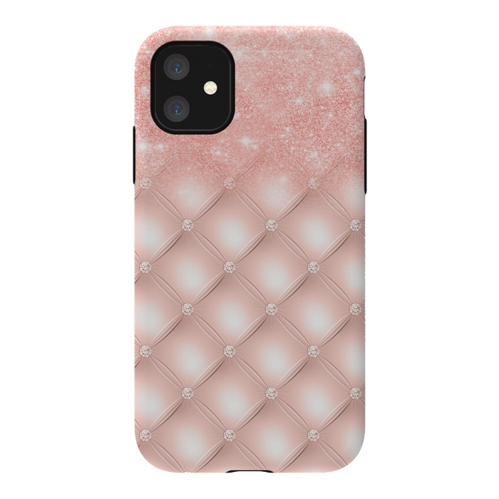 iPhone 11 StrongFit Blush Pink Glitter on Luxury Pink Diamonds  by  Utart