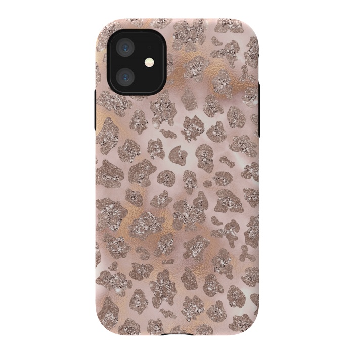 iPhone 11 StrongFit cheetah rosegold by  Utart
