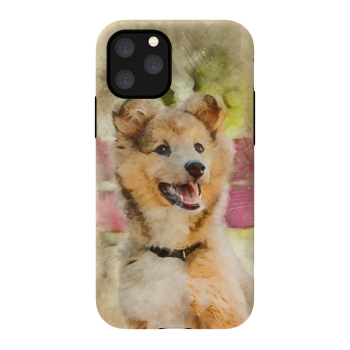 iPhone 11 Pro StrongFit Cute Sheltie Dog by Creativeaxle