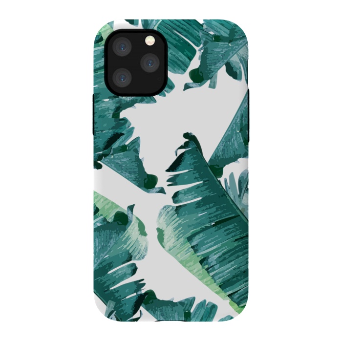 iPhone 11 Pro StrongFit Tropical Banana Leaves by Creativeaxle