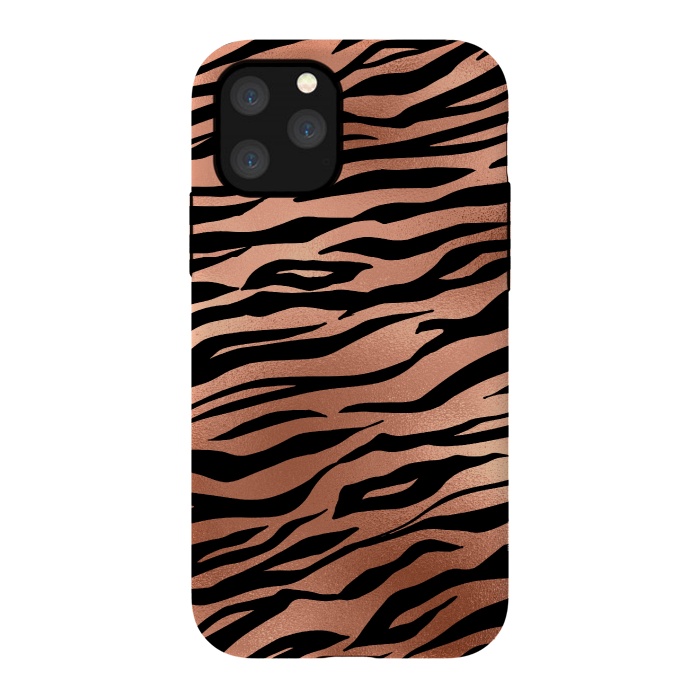 iPhone 11 Pro StrongFit Copper and Black Tiger by  Utart