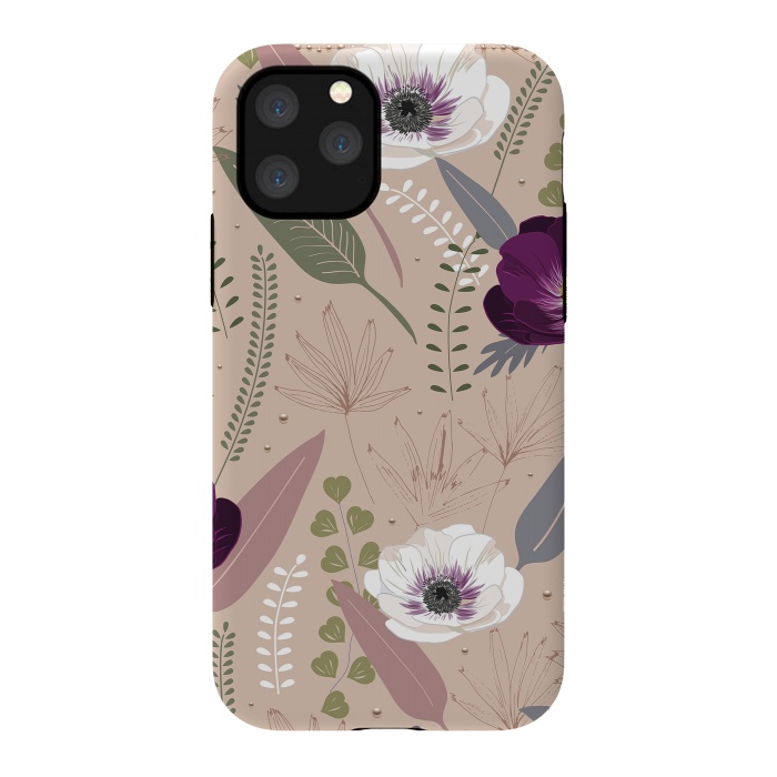 iPhone 11 Pro StrongFit Anemones Violet by Anis Illustration