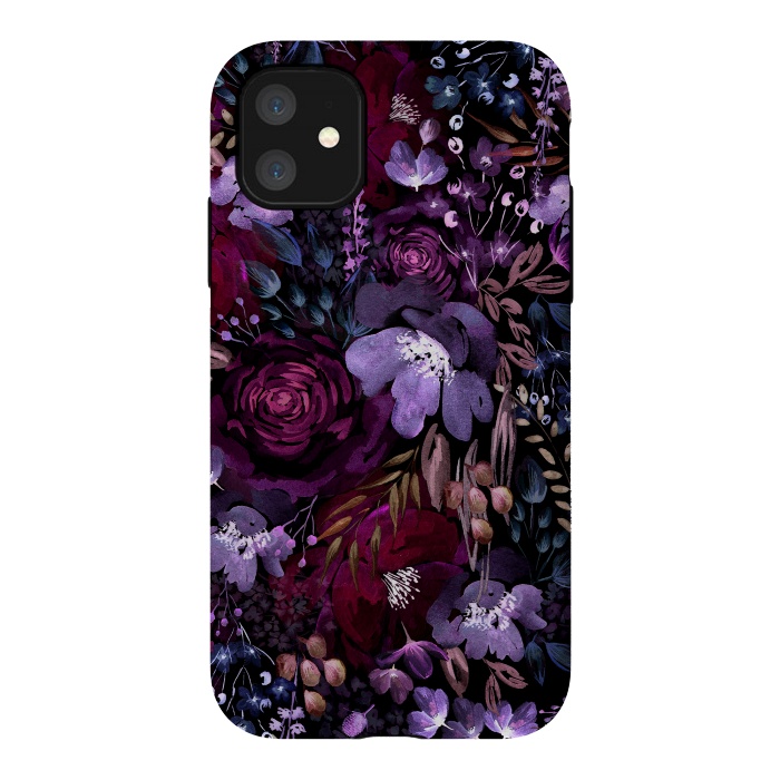 iPhone 11 StrongFit Deep Floral Chaos by Anis Illustration