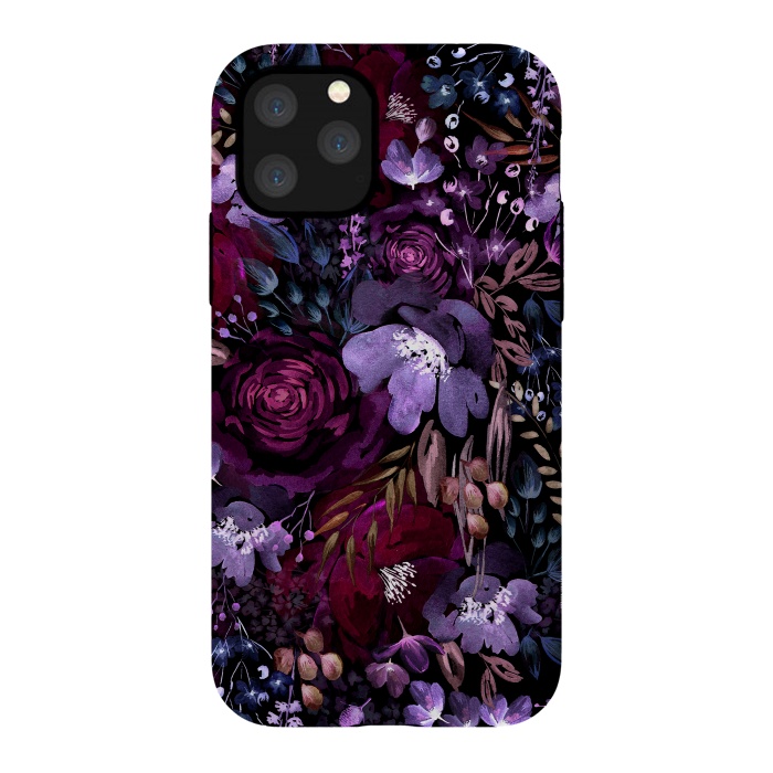 iPhone 11 Pro StrongFit Deep Floral Chaos by Anis Illustration