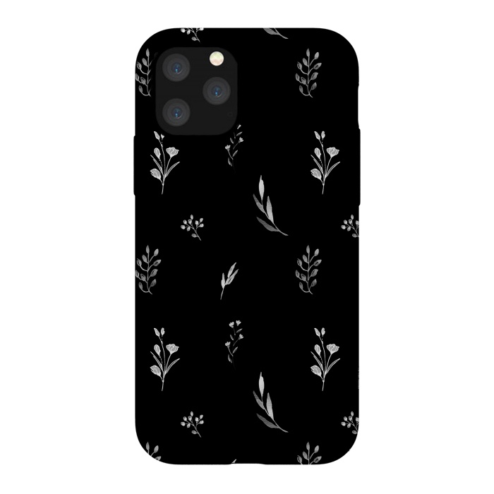 iPhone 11 Pro StrongFit Little Botanics in black by Anis Illustration