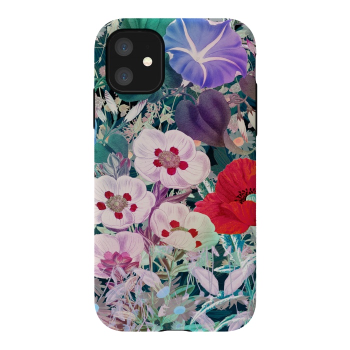 iPhone 11 StrongFit Rich colorful flowers - botanical illustration by Oana 