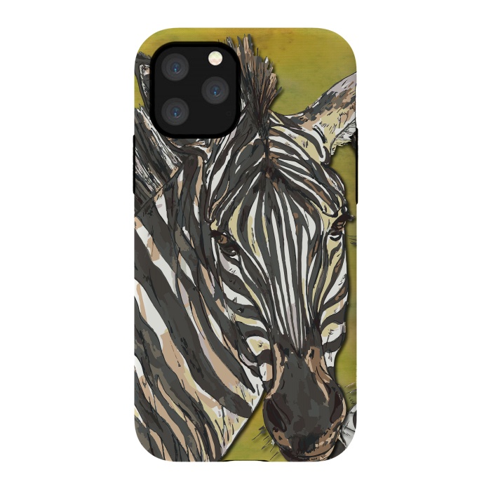iPhone 11 Pro StrongFit Zebra by Lotti Brown
