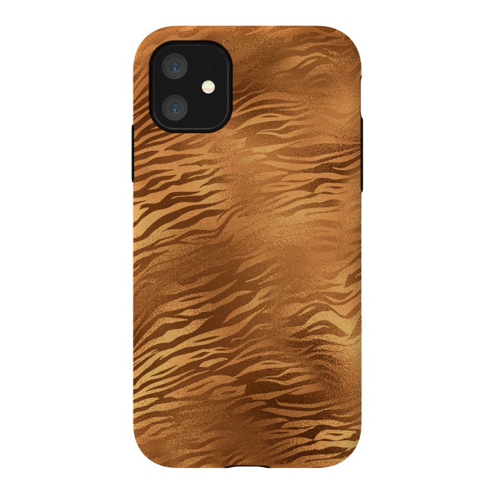 iPhone 11 StrongFit Copper Tiger Fur by  Utart