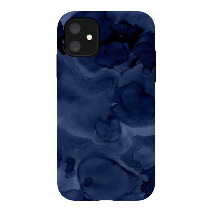 iPhone 11 StrongFit Blue Ink Marble by  Utart