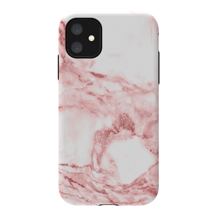 iPhone 11 StrongFit RoseGold and White Fashion Marble  by  Utart