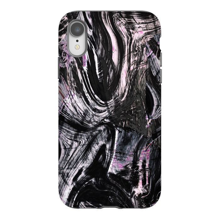 iPhone Xr StrongFit Marble ink brushstrokes by Oana 