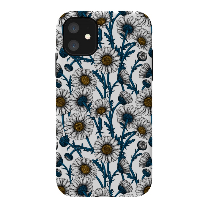 iPhone 11 StrongFit Daisies on white by Katerina Kirilova