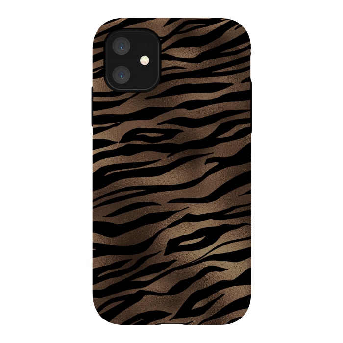iPhone 11 StrongFit Mocca and Black Tiger Fur by  Utart