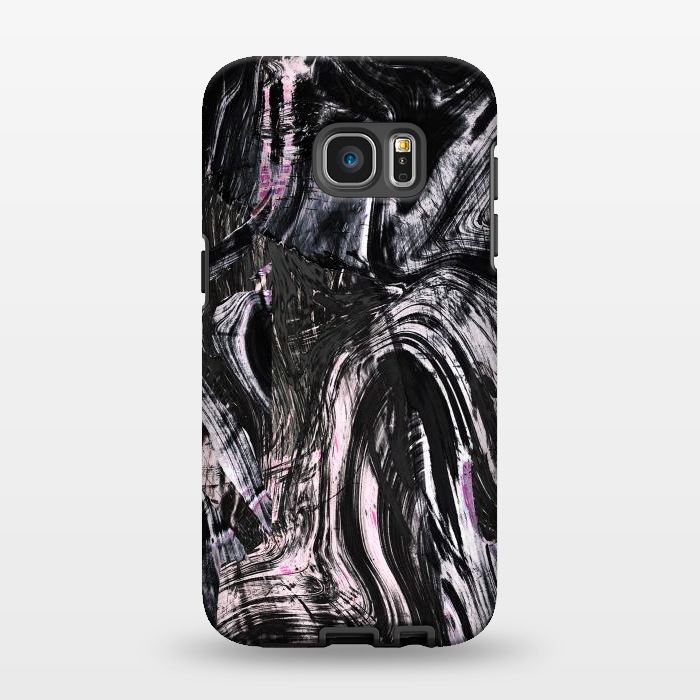 Galaxy S7 EDGE StrongFit Tribal brushstrokes marble by Oana 