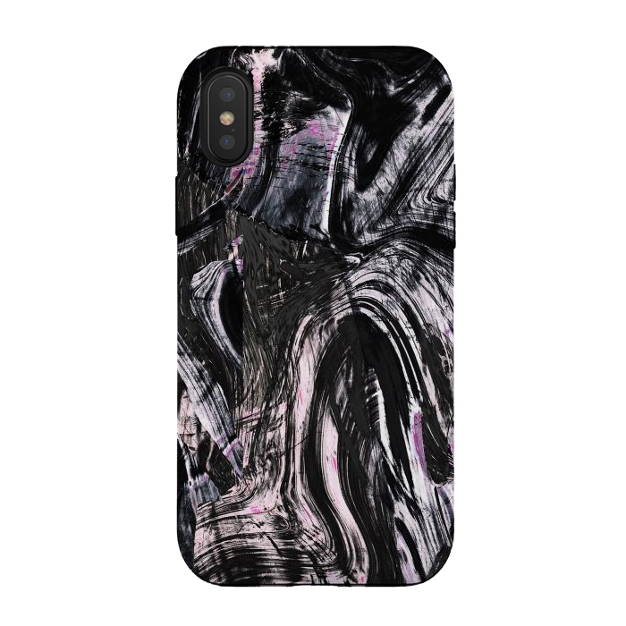 iPhone Xs / X StrongFit Tribal brushstrokes marble by Oana 