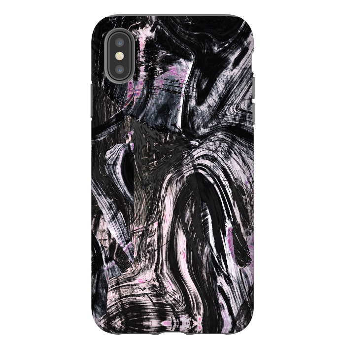 iPhone Xs Max StrongFit Tribal brushstrokes marble by Oana 