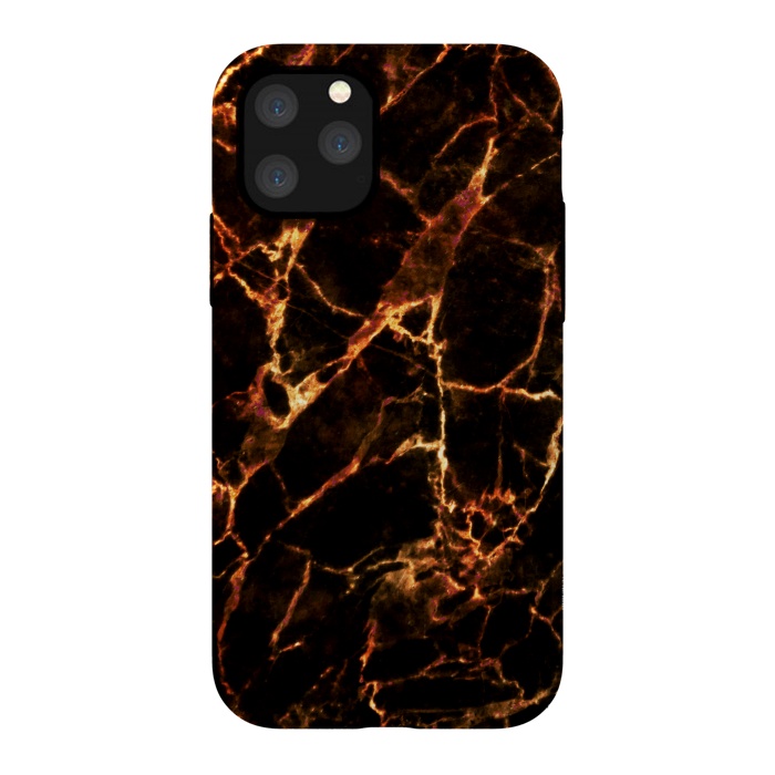 iPhone 11 Pro StrongFit Golden cracks marble  by Oana 